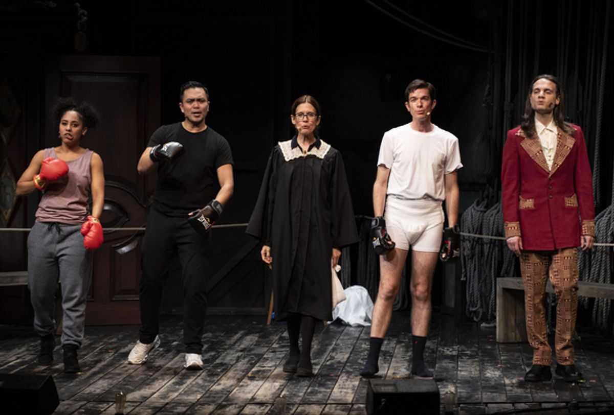 Erin Clemons, Jose Llana, Jessica Hecht, John Mulaney and Jordan Roth at 