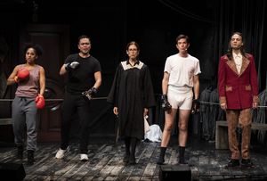 Erin Clemons, Jose Llana, Jessica Hecht, John Mulaney and Jordan Roth Photo