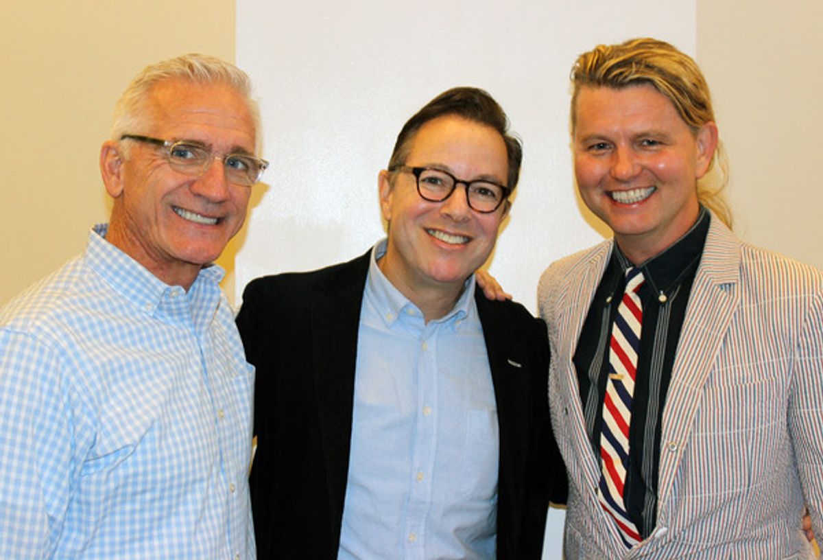 Mark S. Hoebee (PMP Producing Artistic Director), Gordon Greenberg (director), Shawn Gough (music director) at 