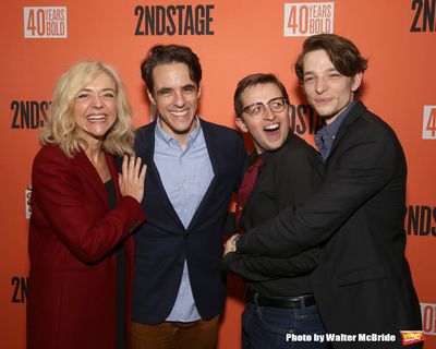 Rachel Bay Jones, Steven Levenson, Will Roland and Mike Faist Photo