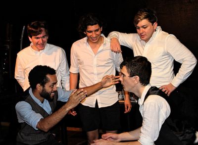 Lammermeier (Alec Bowling) Hanschen (Juan Miguel Vidales) Georg (Glenn Ghirard) Morti Photo