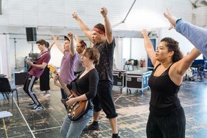 Jared Leathwood (Dave Grubb), Ryan Heenan (Joe Spud), Sophia Nomvete (Gwen), Eleanor  Photo