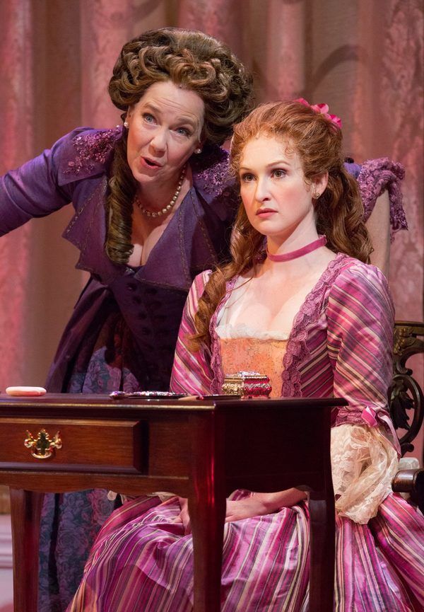 Harriet Harris (Mrs. Malaprop) & Erin Mackey (Lydia Languish)
 Photo