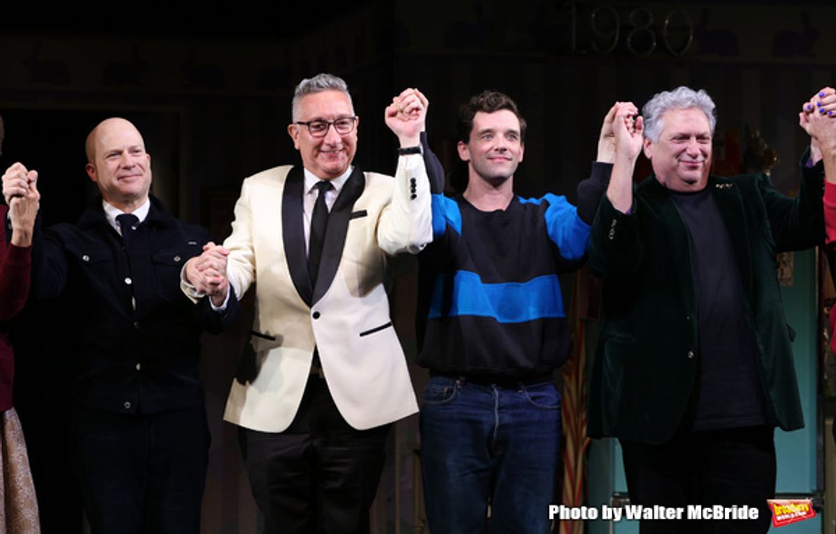 Richie Jackson, Moises Kaufman, Michael Urie and Harvey Fierstein at 