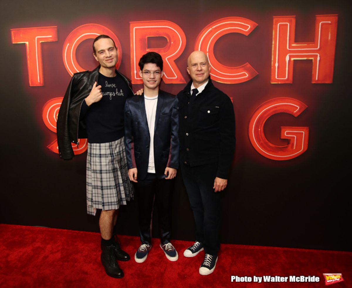 Jordan Roth and Richard Jackson with son Jackson at 