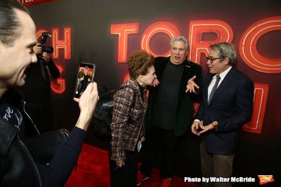 Jordan Roth, Cindy Adams, Harvey Fierstein and Matthew Broderick Photo