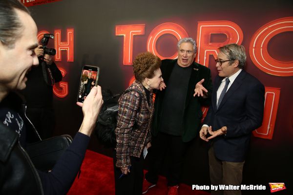 Jordan Roth, Cindy Adams, Harvey Fierstein and Matthew Broderick Photo