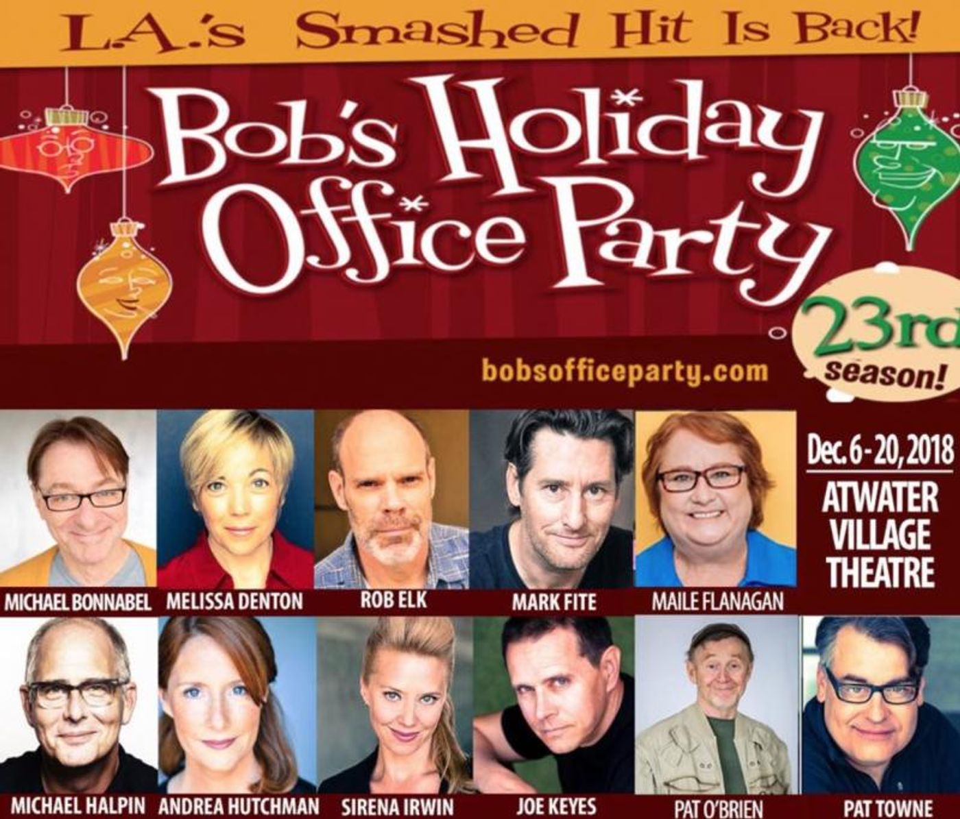 Smash Holiday Hit BOB'S HOLIDAY OFFICE PARTY Returns to Atwater Village Theatre Smash Holiday Hit BOB'S HOLIDAY OFFICE PARTY Returns to Atwater Village Theatre Image