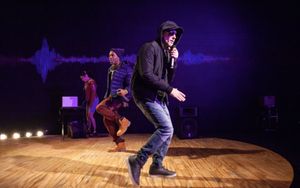 Helena Tafuri, Phoenyx Williams, and Jeff Hodge in HYPE MAN: A BREAK-BEAT PLAY at The Wilbury Theatre Group. @ BroadwayWorld Helena Tafuri, Phoenyx Williams, and Jeff Hodge in HYPE MAN: A BREAK-BEAT PLAY at The Photo