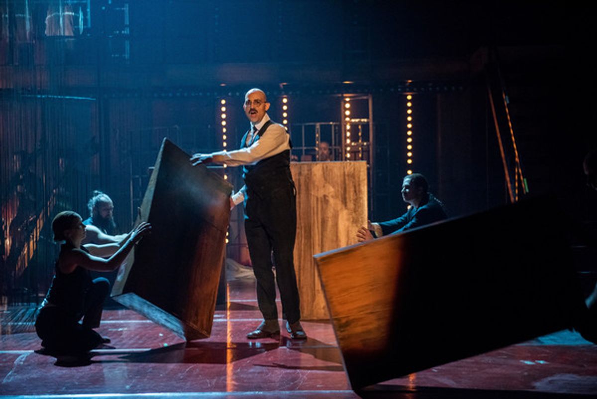 Leif Aruhn-Solen as Gandhi in Folkoperan/ Cirkus Cirkor production of Philip Glass' Opera 'Satyagraha' at the BAM Harvey Theater on October 31-November 4, 2018, part of the Next Wave Festival.
Photo Credit: Stephanie Berger. at 