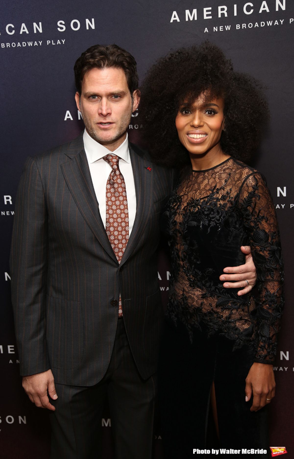 Steven Pasquale and Kerry Washington at 