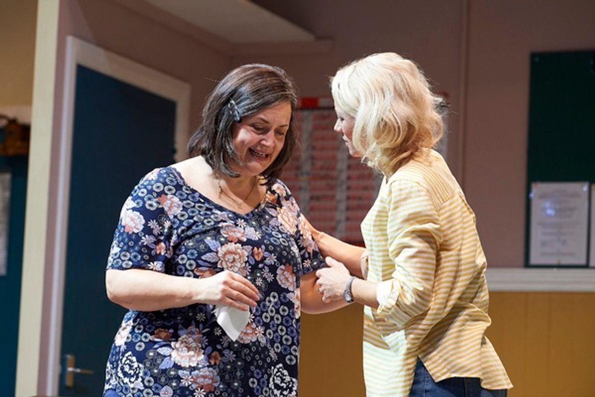 Ruth Jones and Mary Stockley at 