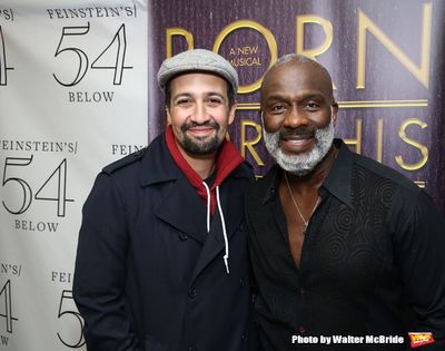 Lin-Manuel Miranda and BeBe Winans backstage Photo