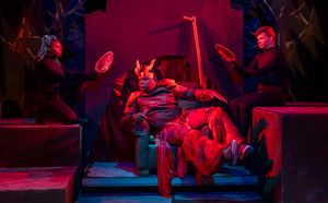 Orcus (Thomas Times - center) is the Overlord of the Underworld, fanned by minions Si Photo