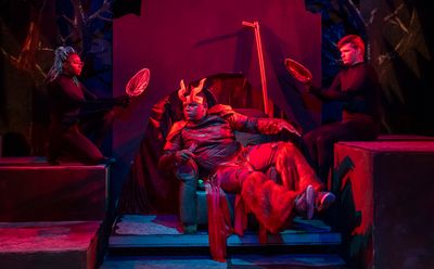 Orcus (Thomas Times - center) is the Overlord of the Underworld, fanned by minions Si Photo