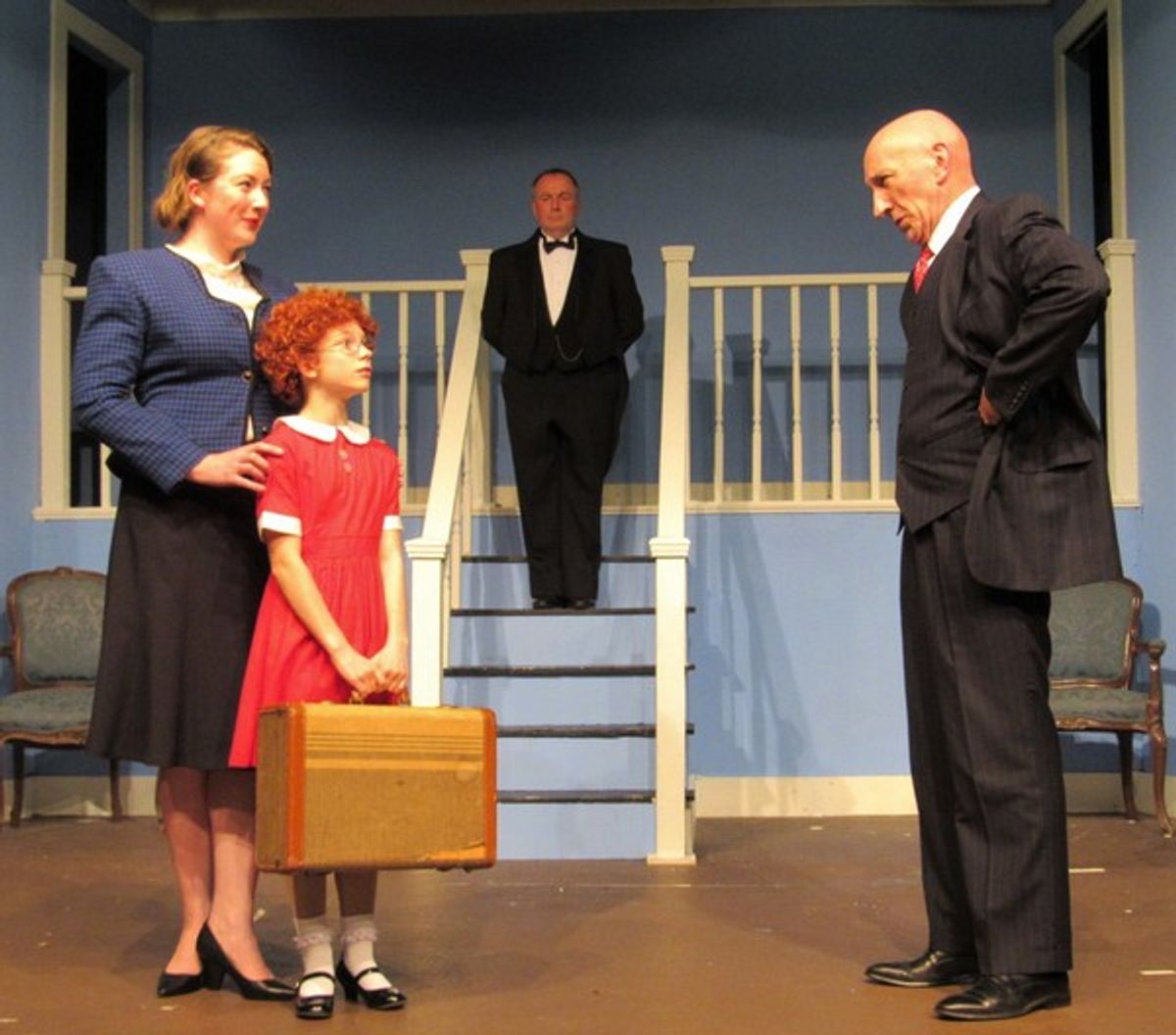 Fergus Milton
L to R- Ali Mitchell, Bobbie Doherty, Michael Thurber (Daddy Warbucks) at 