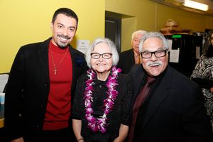 From left, actor Matias Ponce, costume designer Lupe Valdez and writer/director Luis Valdez @ BroadwayWorld From left, actor Matias Ponce, costume designer Lupe Valdez and writer/director Luis Photo