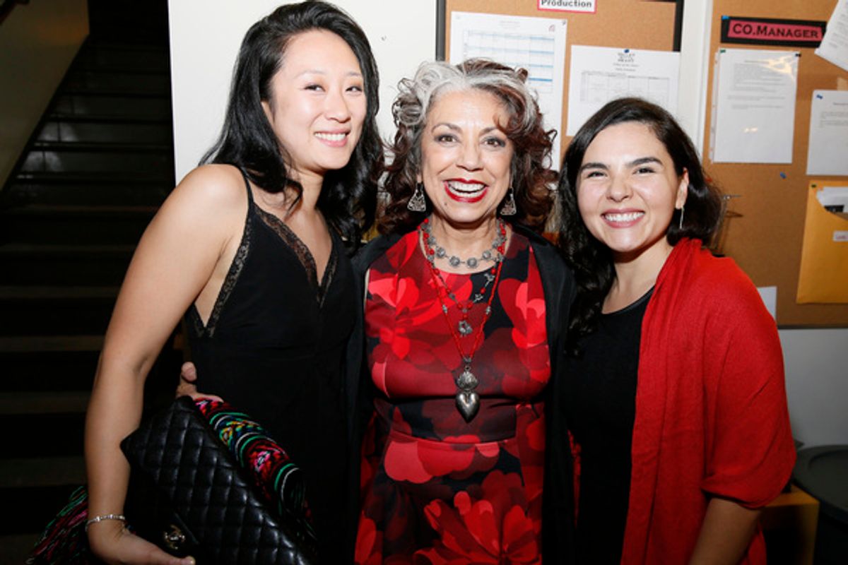 From left, cast members Melanie Arii Mah, Rose Portillo and Christy Sandoval at 