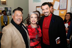 From left, cast members Daniel Valdez, Rose Portillo and actor Matias Ponce Photo