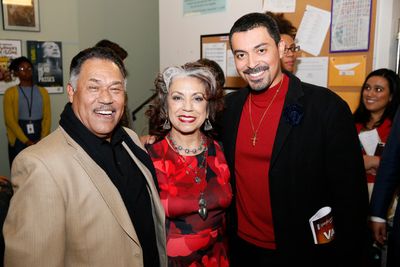 From left, cast members Daniel Valdez, Rose Portillo and actor Matias Ponce Photo
