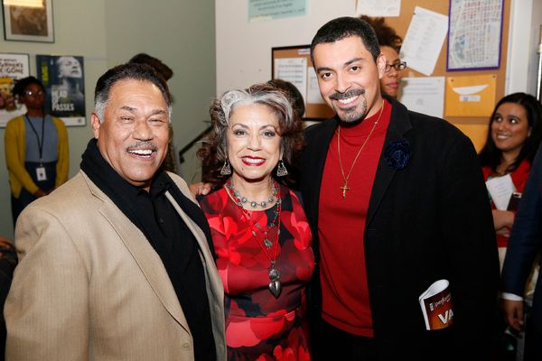 From left, cast members Daniel Valdez, Rose Portillo and actor Matias Ponce Photo