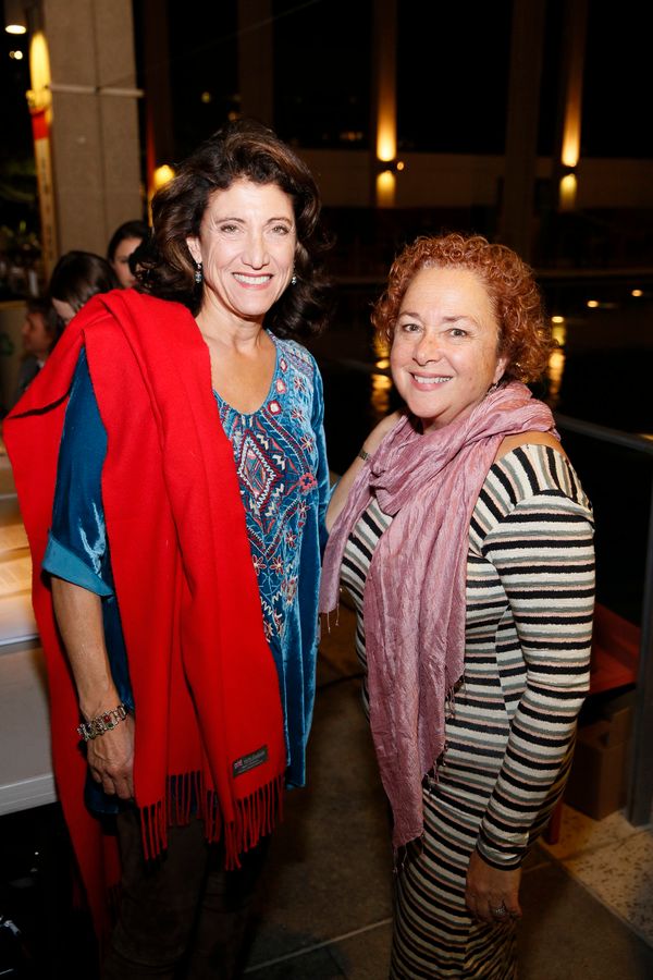 From left, actor Amy Aquino and Center Theatre Group General Manager Nausica Stergiou Photo