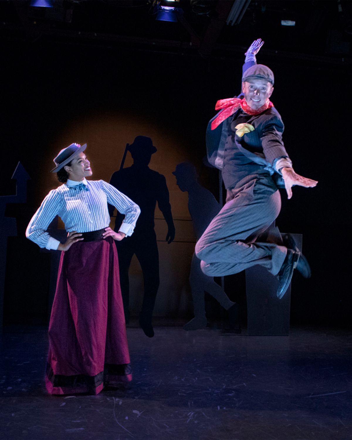 Vanessa Sears as Mary Poppins and Kyle Blair as Bert  at 