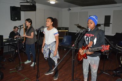 Ellie Kim, Gianna Harris and Trey Bell Jr. Photo