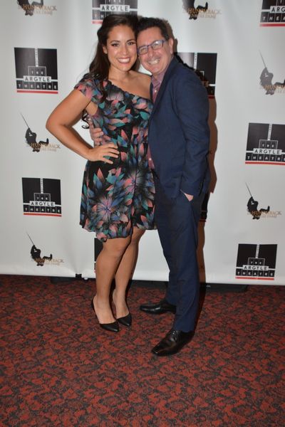 Gina Naomi Baez and Evan Pappas (Director, Argyle Theatre Artistic Director) Photo