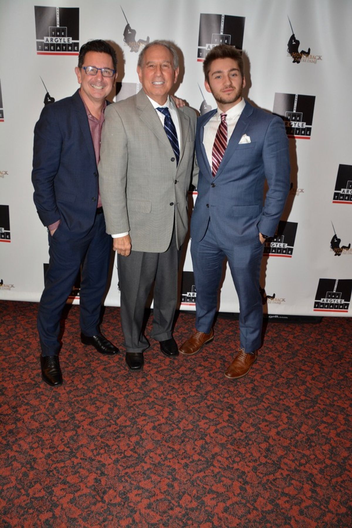 Evan Pappas, Marty Perlman (Managing Partner of The Argyle Theatre) and Dylan Perlman at 