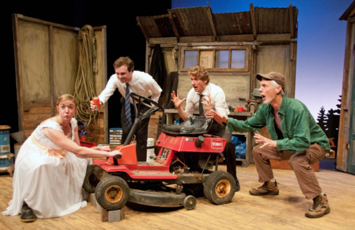 Casey Turner as Lila, Jared Mongeau and Ronnie, Thomas Ian Campbell as Charlie and Steve Underwood as Homer at 