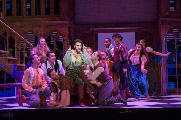 Rodd Farhadi as Clopin Trouillefou, and cast Photo