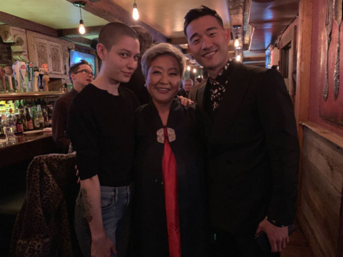 Esther Lee and Daniel K. Isaac with his 'Billions' castmate Asia Kate Dillon at 