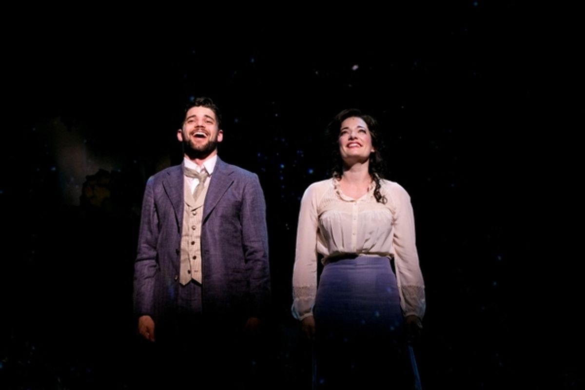 Jeremy Jordan and Laura Michelle Kelly at 