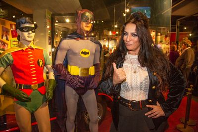 Big Bang Theory's, Alice Amter, With Batman 66 Exhibit at The Hollywood Museum Photo
