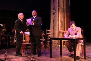 Joseph Anthony Foronda as Benjamin Franklin, Kelvin Roston Jr. as John Adams and Robe Photo