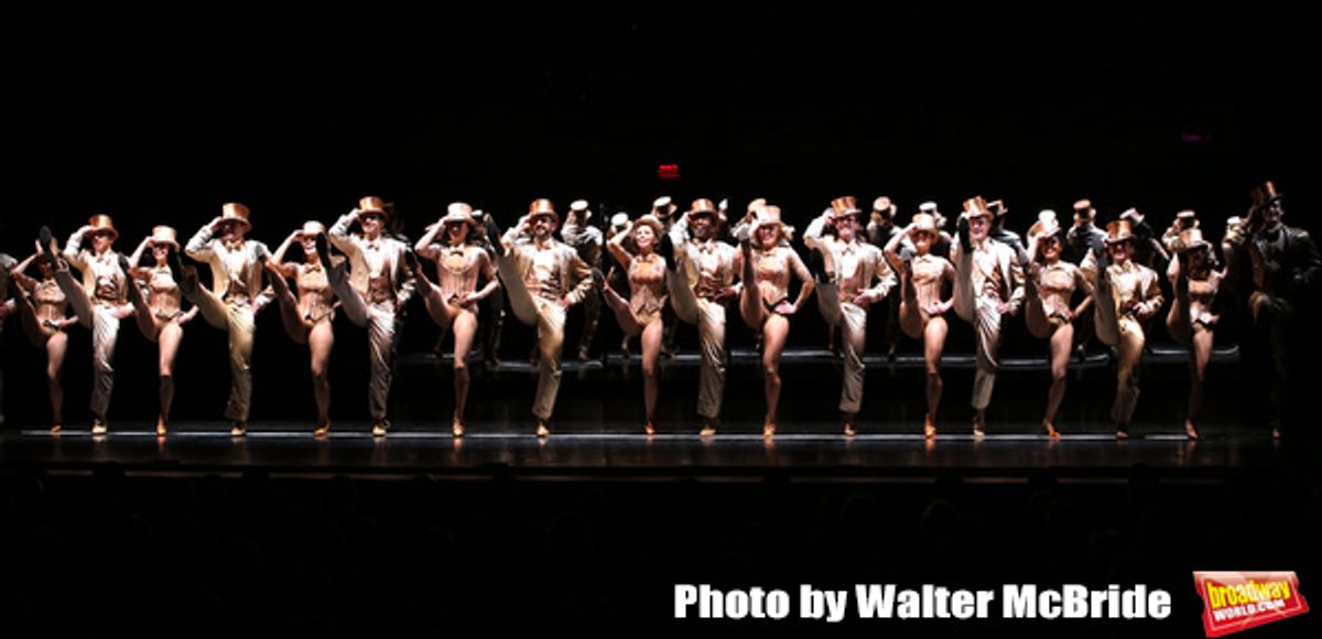 Tony Yazbeck, Jenna Nicole Schoen, Anthony Wayne, Robyn Hurder, Jay Armstrong-Johnson and Melanie Moore with cast  at 