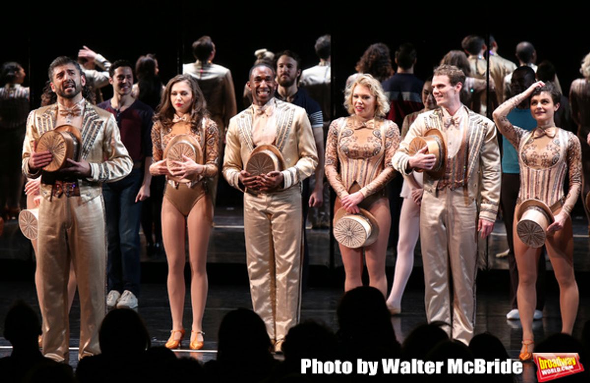 Tony Yazbeck, Jenna Nicole Schoen, Anthony Wayne, Robyn Hurder, Jay Armstrong-Johnson and Melanie Moore  at 