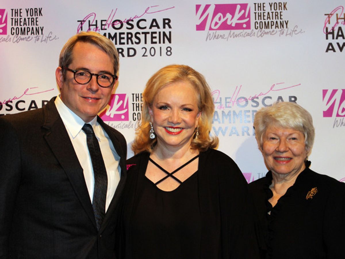Matthew Broderick, Susan Stroman, Betty Cooper Wallerstein at 