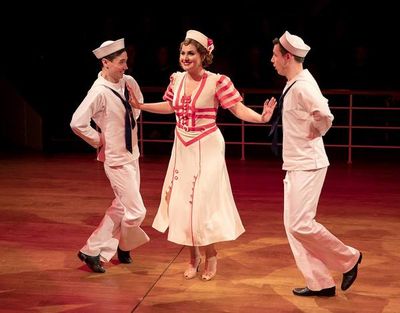 Nicholas Yenson, Maria Rizzo and Mickey Orange in "Anything Goes."
 Photo