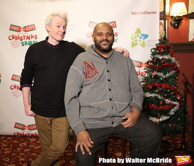 Clay Aiken and Ruben Studdard attend the Broadway Preview Photo Call for "Ruben & Cla Photo