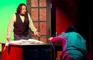 Alan Stentiford (Victor Frankenstein) and Anthony Logan Cole (Creature) @ BroadwayWorld Alan Stentiford (Victor Frankenstein) and Anthony Logan Cole (Creature) Photo