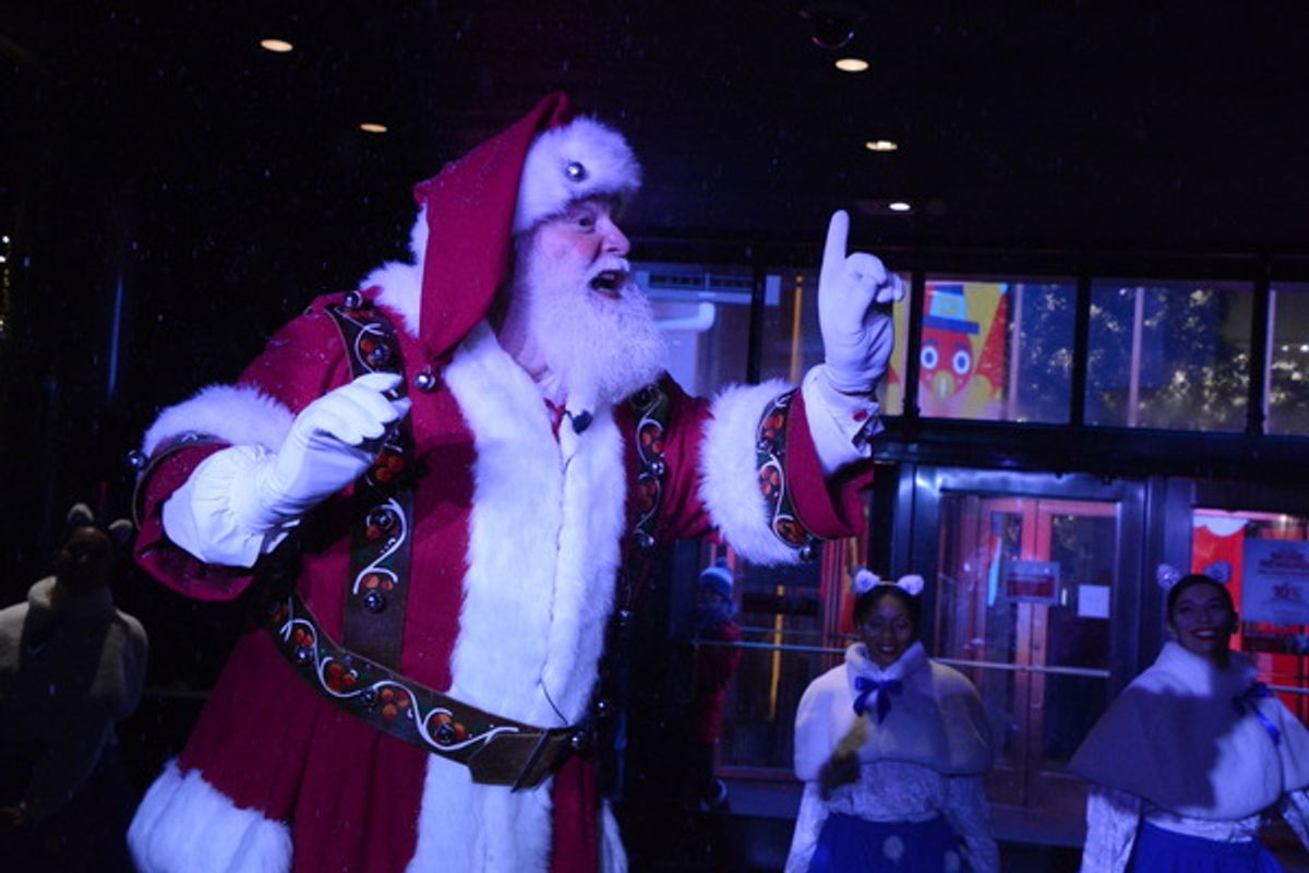 Santa Claus at Macy's Herald Square 2018 Windows Unveiling at 