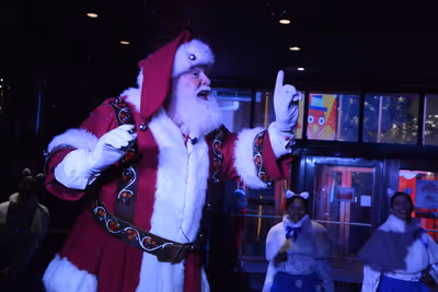 Santa Claus at Macy's Herald Square 2018 Windows Unveiling Photo
