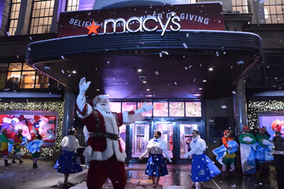 Santa Claus at Macy's Herald Square 2018 Windows Unveiling Photo