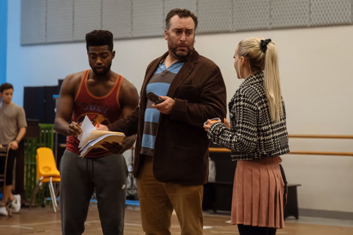 Darius Jordan Lee, Chris Hoch and Dove Cameron at 