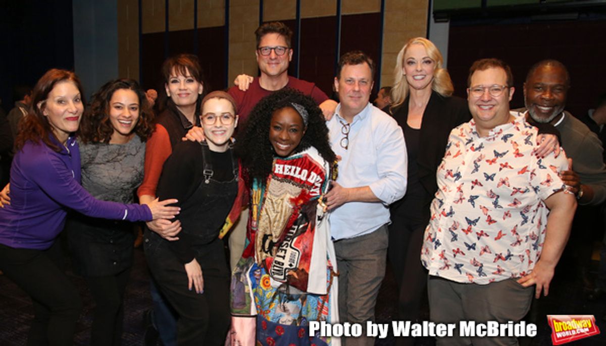 Courtenay Collins, Isabelle McCalla, Beth Leavel, Caitlin Kinnunen, Christopher Sieber, Vasthy Mompoint, Brooks Ashmanskas, Angie Schworer, Josh Lamon and Michael Potts at 