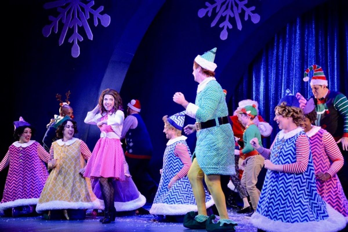 Caitlin Gallogly, Erik Gratton and The Cast of Elf at 
