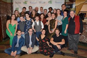 The Cast and Creative of Elf The Musical that includes Matt Kunkel, Mara Newberry Gre Photo