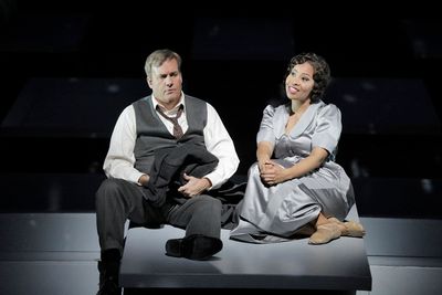 William Burden as George Bailey and Golda Schultz as Clara Photo